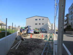 埼玉県警察蕨（仮称）寮自転車置場設置工事がスタート