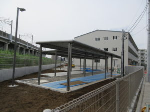 埼玉県警察蕨（仮称）寮自転車置場設置工事 無事完了