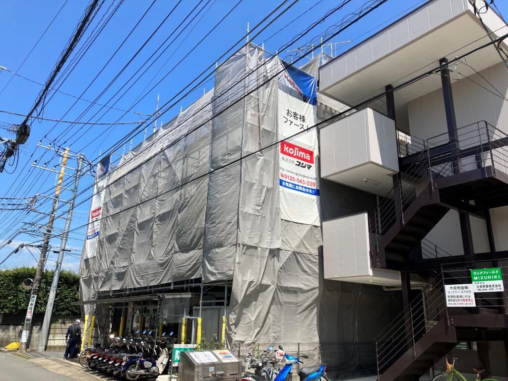 産経新聞 本厚木専売所 外壁改修工事がスタート